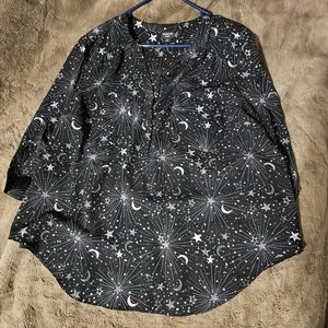 Torrid Black Celestial Blouse